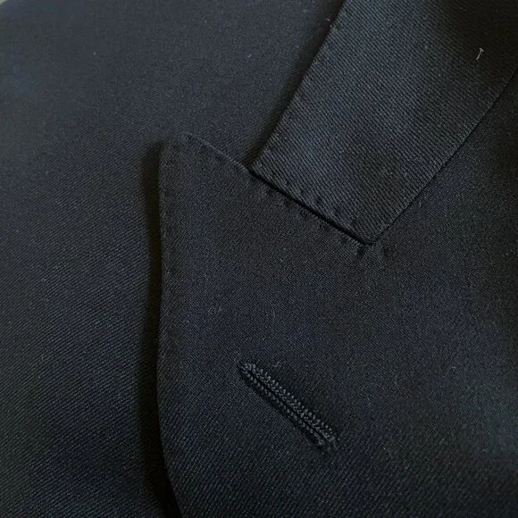 Marks and Spencer Pure New Wool Dark Navy Double Breasted Blazer Sport Coat 40S - Picture 2 of 5